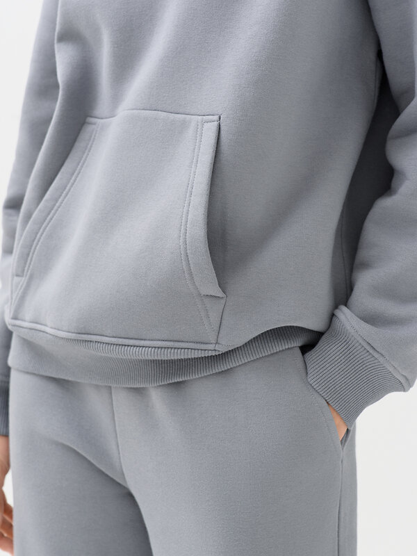 Omsa Худи 569187 OmD 2045С Худи жен. OVERSIZE утепленное, CO+PE Grigio (Серый)