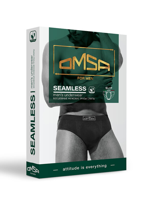 Omsa Трусы 569199 OmB 2225 Слипы муж. бесшовные, VI Grafite (Серый)