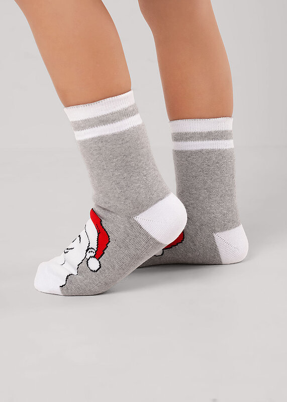 CLEVER Носки 569315 С4552П 16-18,18-20 меланж серый