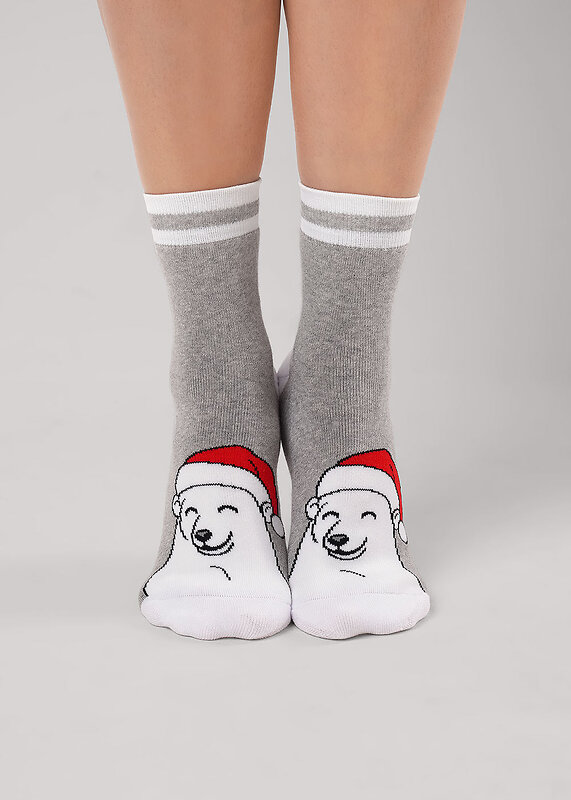 CLEVER Носки 569320 Д2552П меланж серый