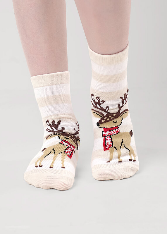 CLEVER Носки 569322 С4560 16-18,18-20 меланж бежевый