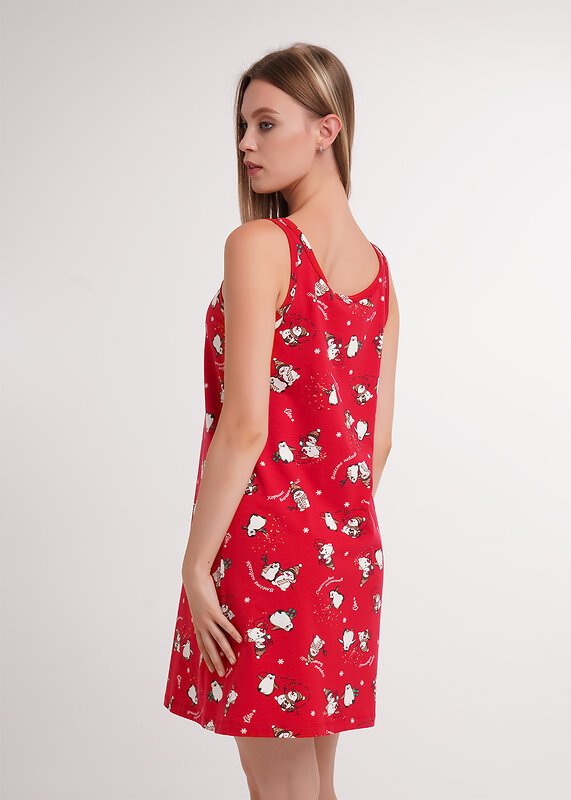 CLEVER Сорочка 569335 LS15-1202 красный/молочный