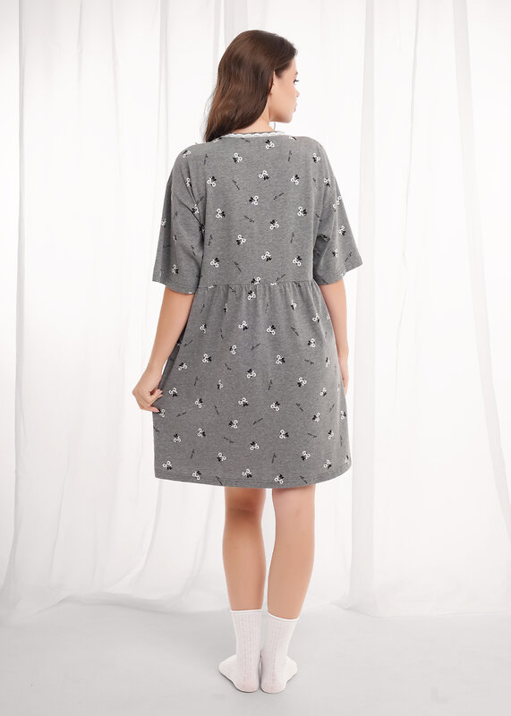 CLEVER Платье 569452 LDR26-1210/2 меланж т.серый/белый