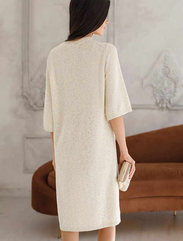 VILATTE Платье 569458 D32.113 бежевый