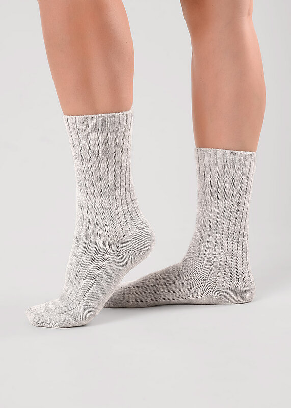 CLEVER Носки 569519 Д688Ш меланж св.серый