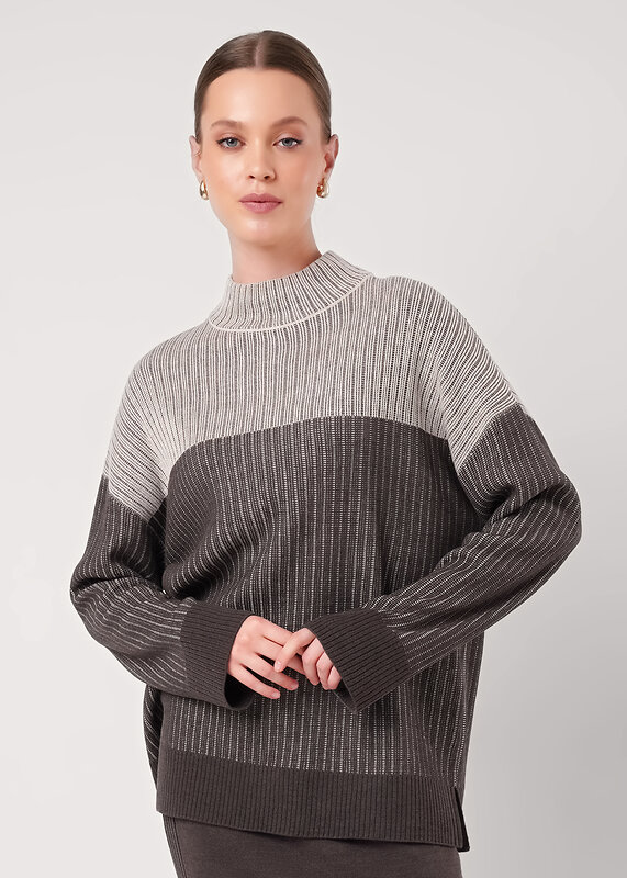 CLEVER Джемпер 569520 154597/192ак меланж бежевый