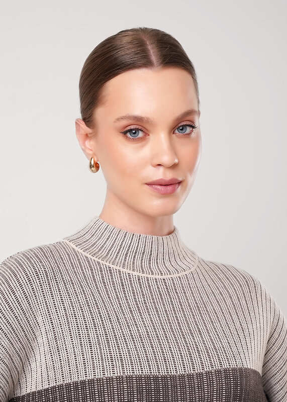 CLEVER Джемпер 569520 154597/192ак меланж бежевый