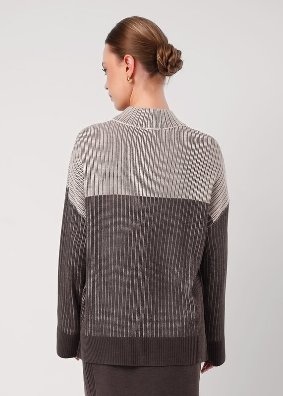 CLEVER Джемпер 569520 154597/192ак меланж бежевый