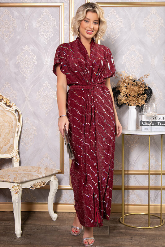 LT Collection Платье 569597 П14814-30М бордовый