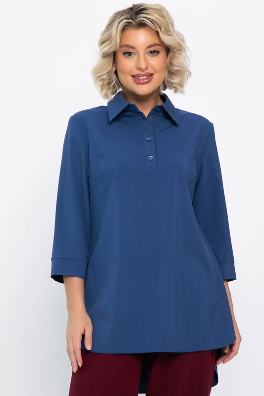 LT Collection Блуза 569619 Б14737-3М синий