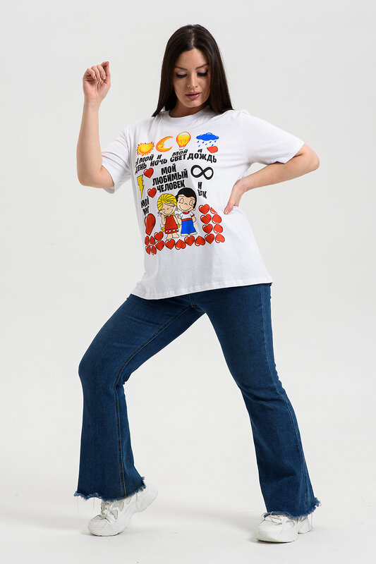 Натали Футболка 569698 8540 белый+вась