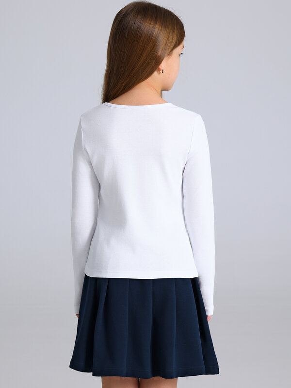 Апрель Блузка 569733 1ДДБД4986200 белый+темно-синий