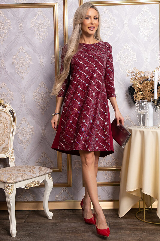 LT Collection Платье 569790 П14827-10М бордовый