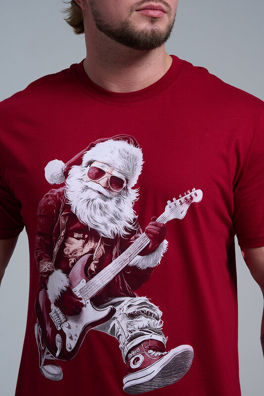 Натали Футболка 569812 8581 бордо+Д мороз с гитарой