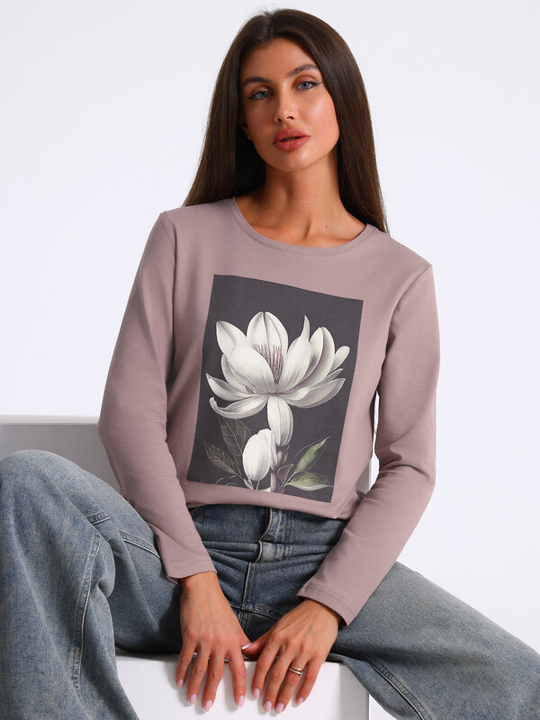 Апрель Лонгслив 569813 1ЖДЛД3870001 светло-коричневый