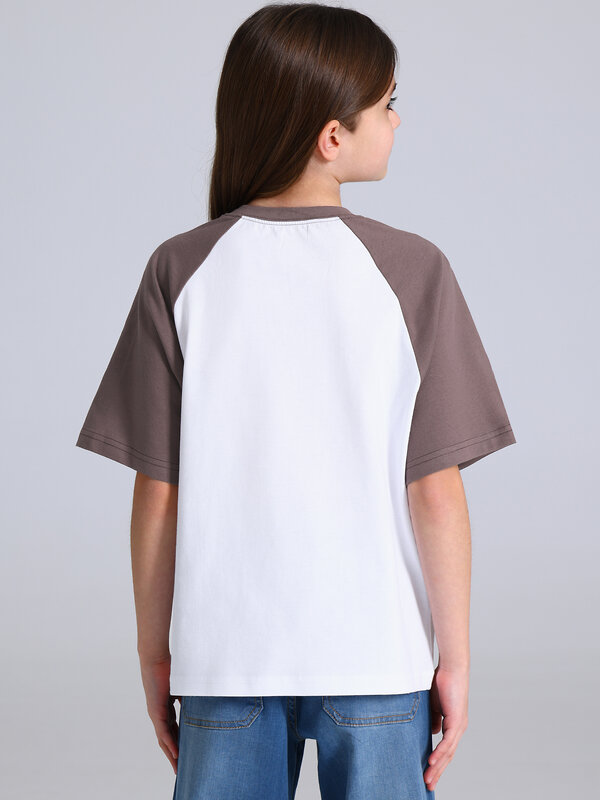 Апрель Футболка 569835 1ДДФК4980001 белый+светло-коричневый