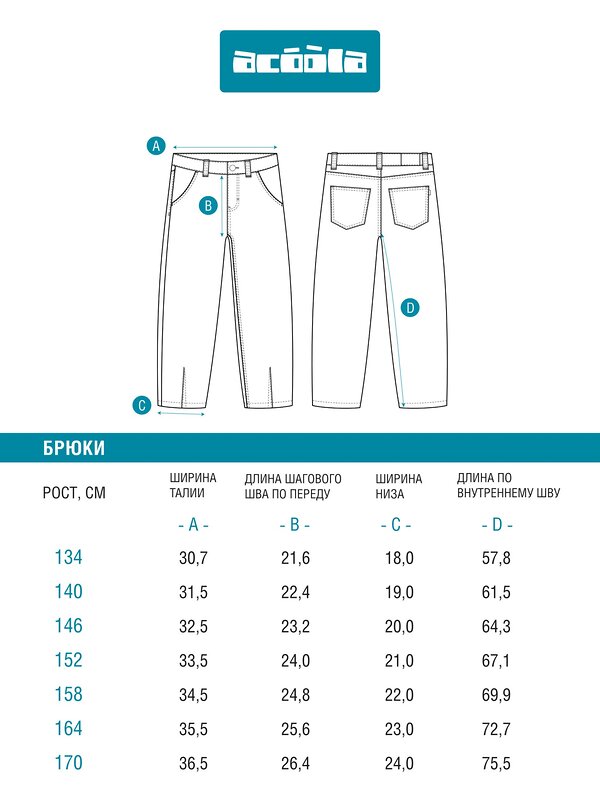 Acoola Брюки 569943 20110440105 синий