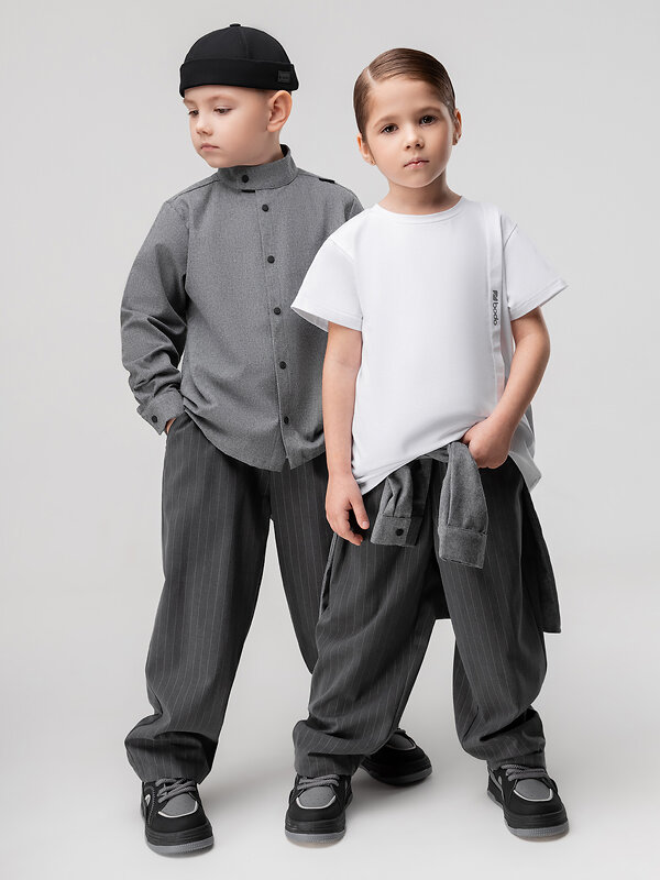 Bodo Брюки 569948 6-638MU серый (белый)