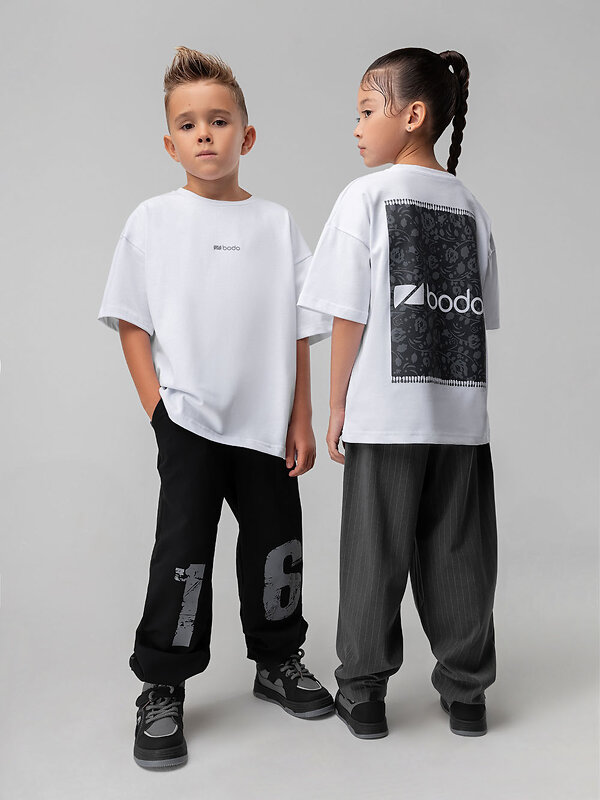 Bodo Футболка 569986 4-460MU белый (темно-серый)