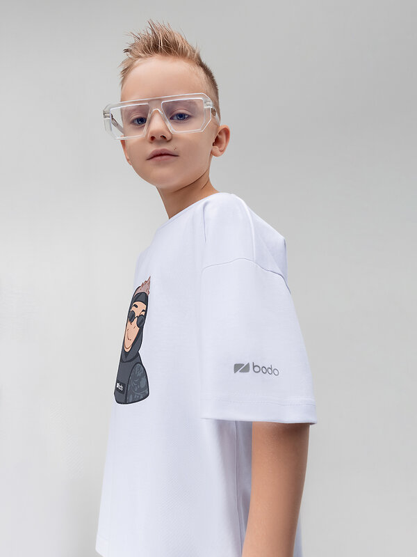 Bodo Футболка 569990 4-460MU белый (графит)