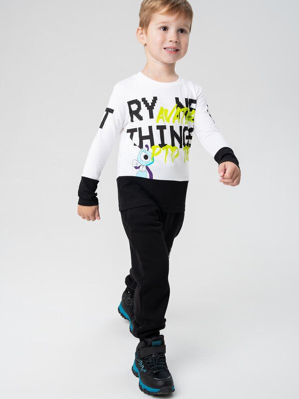 PLAYTODAY Фуфайка 570006 32412147 белый,черный