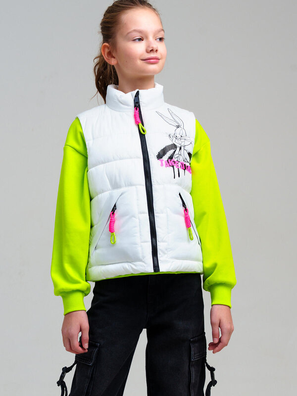 PLAYTODAY Жилет 570030 12541002 белый,черный,фуксия