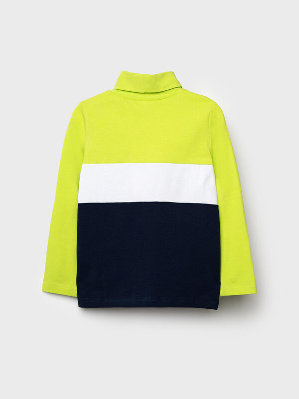 PLAYTODAY Водолазка 570088 32512232 белый,ярко-зеленый,тёмно-синий