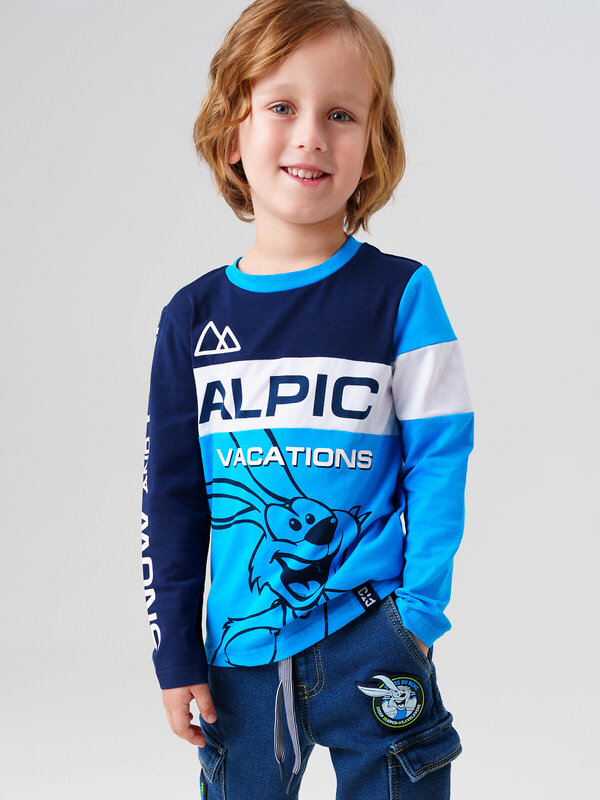 PLAYTODAY Фуфайка 570090 32512252 тёмно-синий,ярко-синий,белый