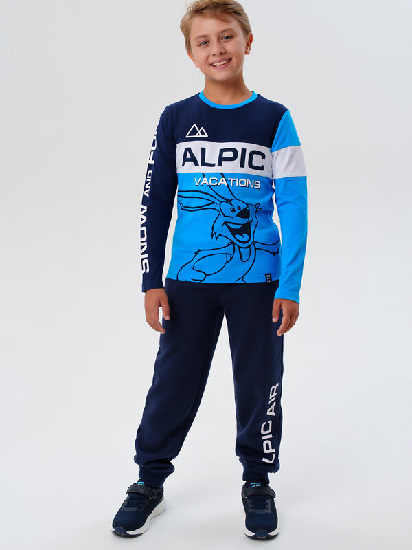 PLAYTODAY Фуфайка 570094 32511223 тёмно-синий,ярко-синий,белый