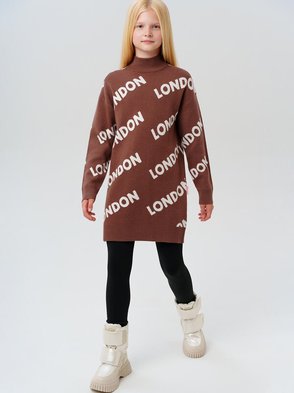 PLAYTODAY Платье 570210 32521471 коричневый,белый