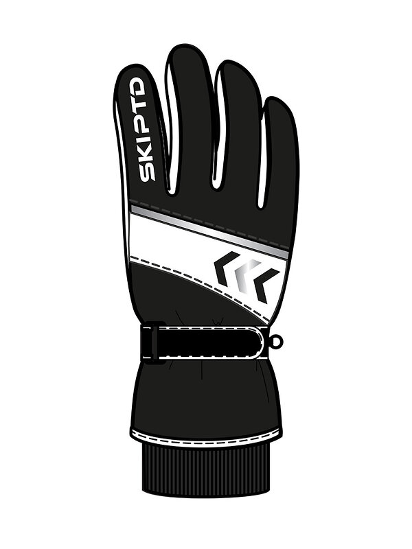 PLAYTODAY Перчатки 570240 32521046 черный,белый,светоотражающий