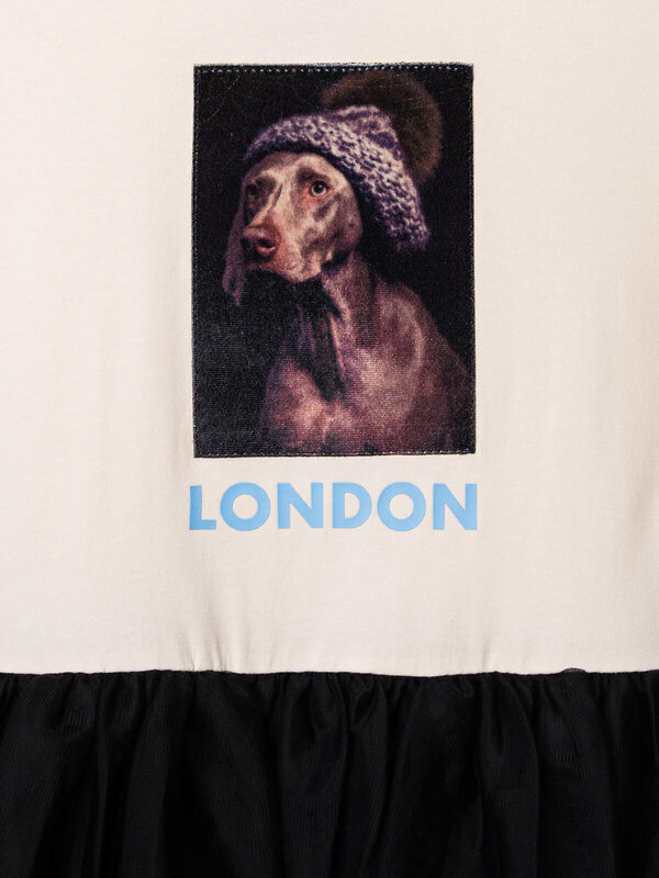 PLAYTODAY Платье 570252 32521468 молочный,черный