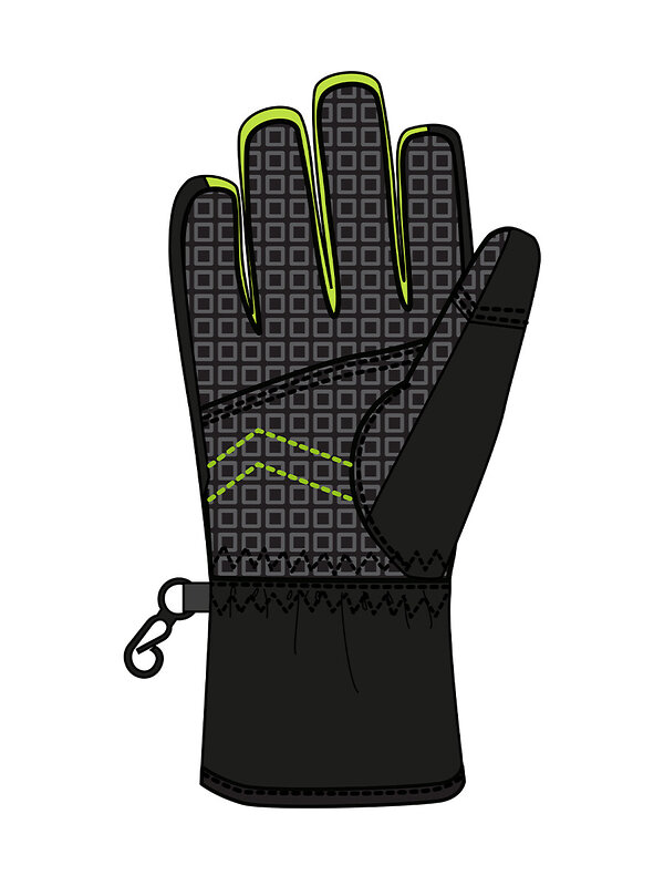 PLAYTODAY Перчатки 570276 32512141 черный,светло-зеленый