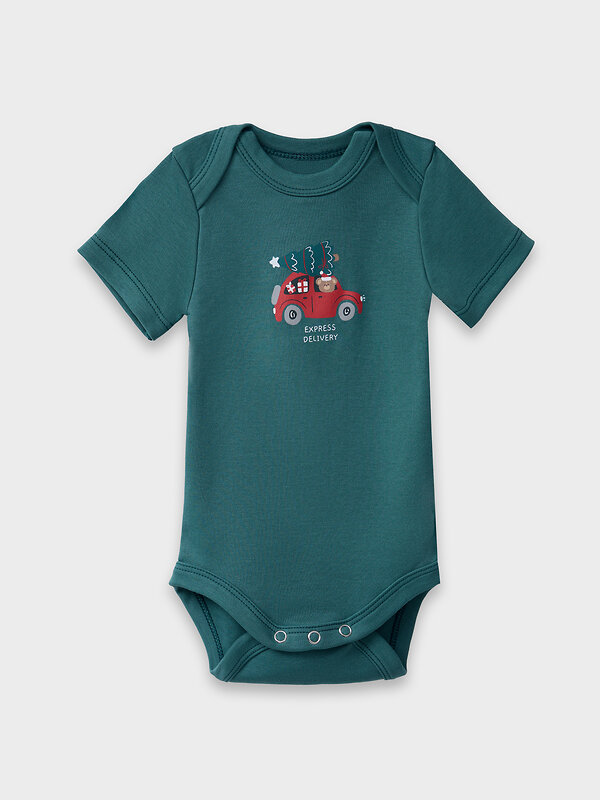 MARK FORMELLE Боди детское 570330 13015-2 НГ мишутки на бежевом +изумруд