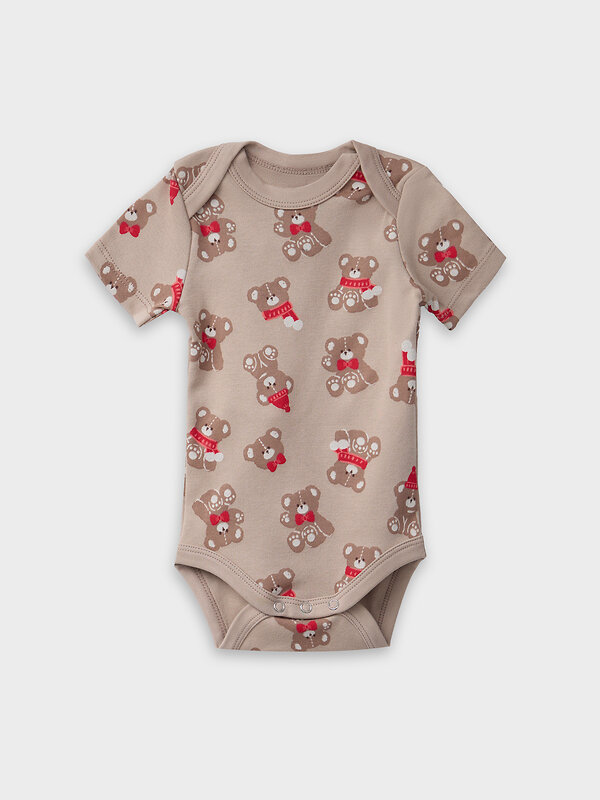 MARK FORMELLE Боди детское 570330 13015-2 НГ мишутки на бежевом +изумруд