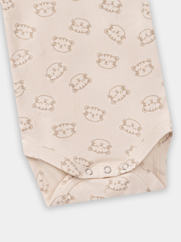 MARK FORMELLE Боди детское 570331 13015-2 тигрята на пудре +дольки на сером