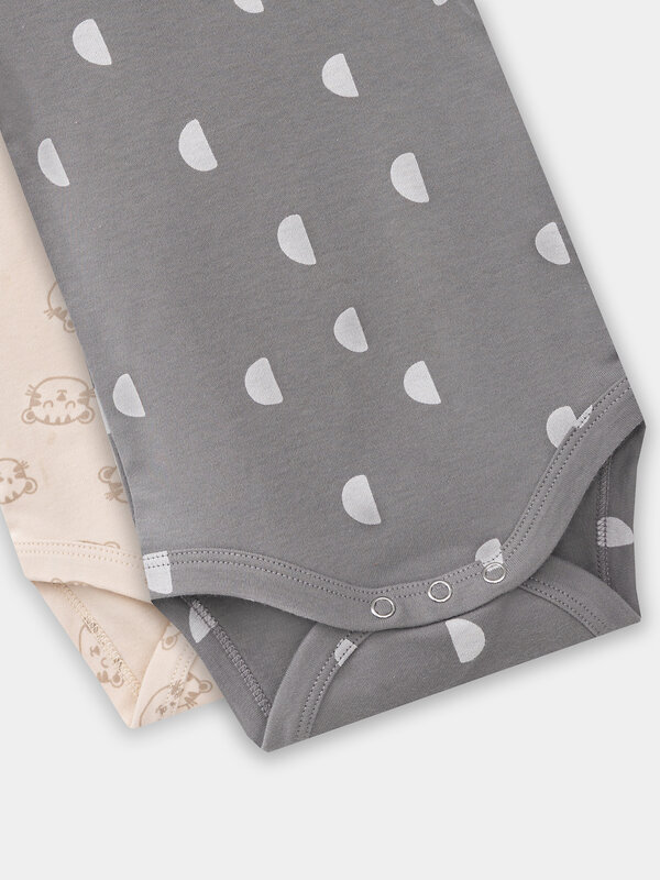 MARK FORMELLE Боди детское 570331 13015-2 тигрята на пудре +дольки на сером