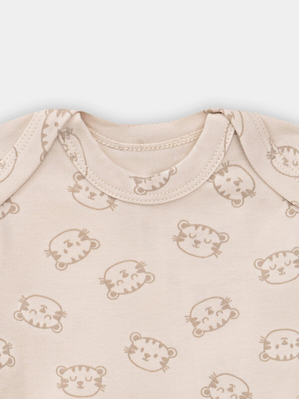 MARK FORMELLE Боди детское 570331 13015-2 тигрята на пудре +дольки на сером