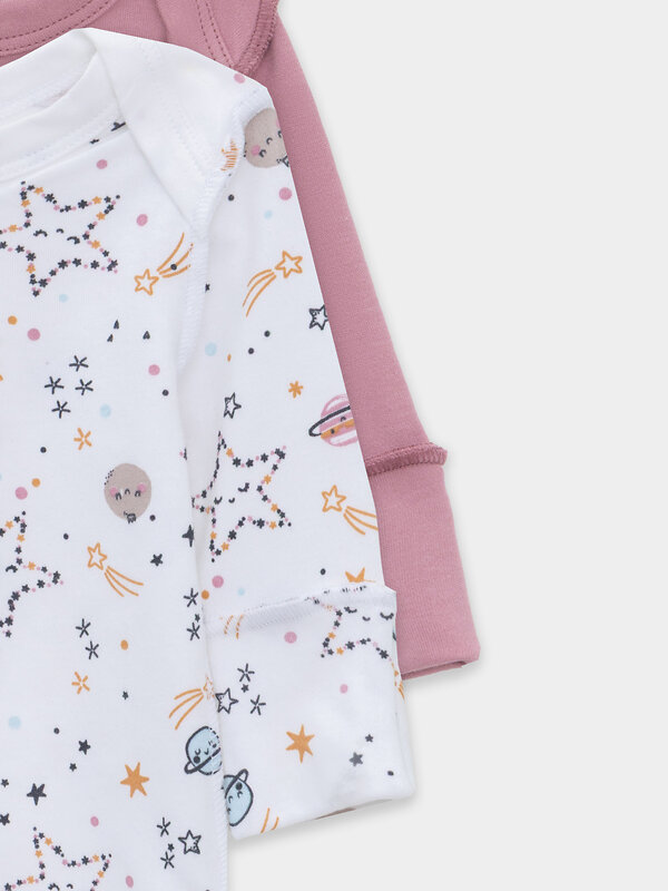 MARK FORMELLE Боди детское 570332 13016-1-2 космос на белом +кристальная роза