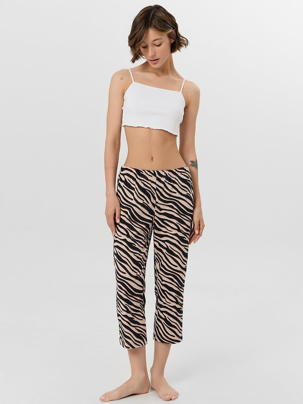 MARK FORMELLE Бриджи 570341 522241 зебра на холодном бежевом