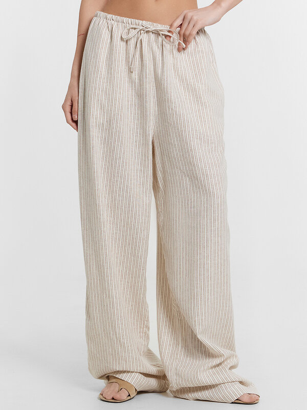 MARK FORMELLE Брюки 570385 182511 коричневая полоска на молочном