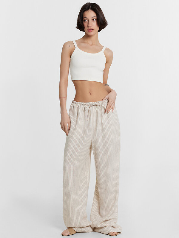 MARK FORMELLE Брюки 570385 182511 коричневая полоска на молочном