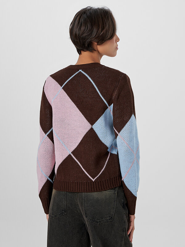 MARK FORMELLE Джемпер 570585 122664 коричневый в ромбы