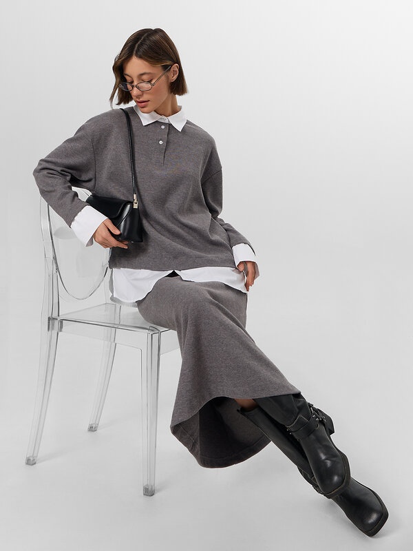 MARK FORMELLE Джемпер 570587 122816 серый меланж