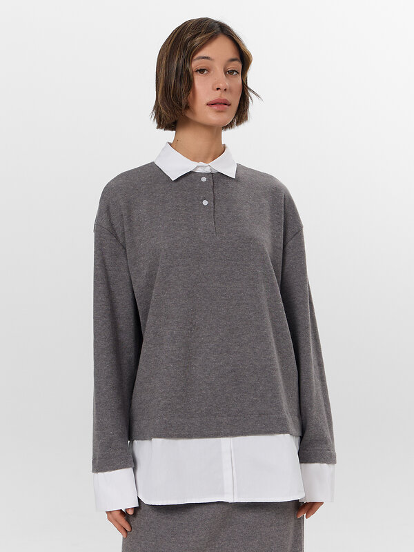 MARK FORMELLE Джемпер 570587 122816 серый меланж