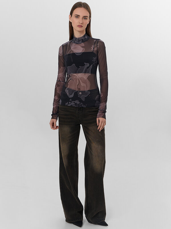 MARK FORMELLE Джемпер 570590 122845 цветы на черном