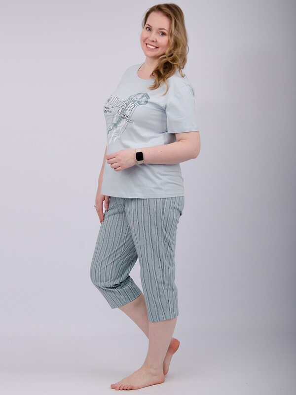 Malina Пижама 570597 3168 эвкалипт/светло-голубой