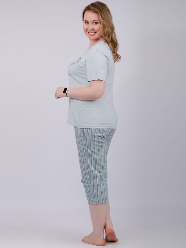Malina Пижама 570597 3168 эвкалипт/светло-голубой