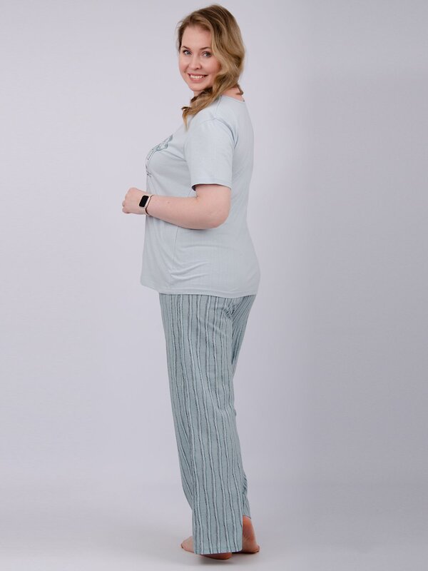 Malina Пижама 570598 3168б эвкалипт/светло-голубой