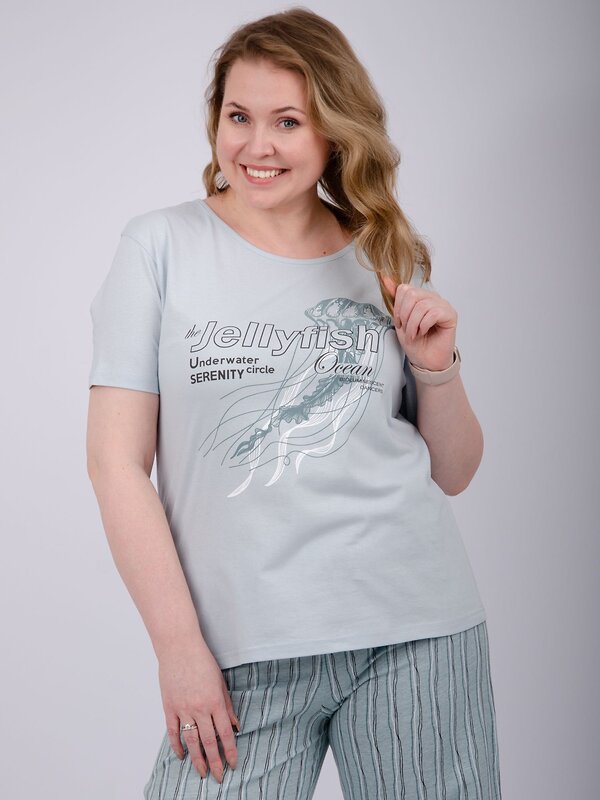 Malina Пижама 570598 3168б эвкалипт/светло-голубой